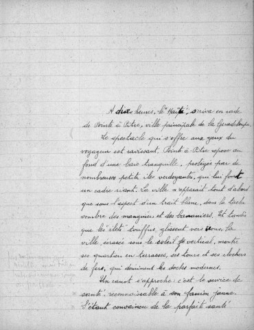 "Utopie en Martinique au mois d'août 1939" : récit