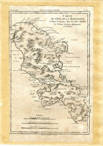 Carte de l'isle de la Martinique