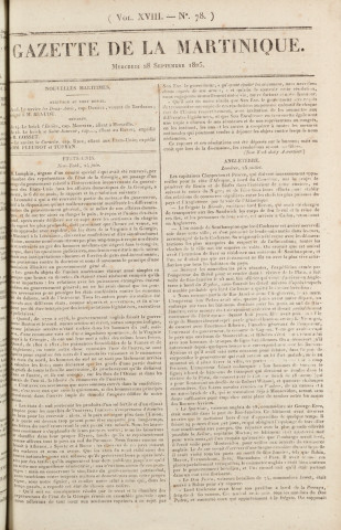 Gazette de la Martinique (1825, n° 78)