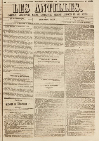 Les Antilles (1852, n° 84)