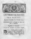 Transit des sucres raffinés à Bordeaux : lettres patentes