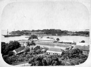 Fort-de-France. Bassin de radoub, baie du carénage et fort Saint-Louis