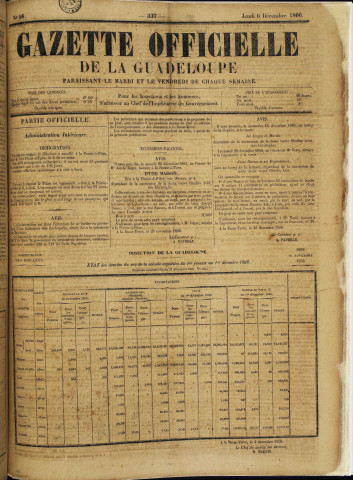 La Gazette officielle de la Guadeloupe (n° 98)