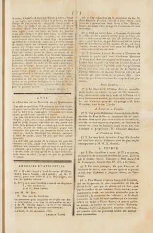 Gazette de la Martinique (1814, n° 1)