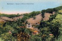 Martinique. Paysage et la mairie de Fonds Saint Denis