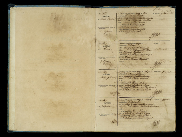 Baptêmes, mariages, sépultures