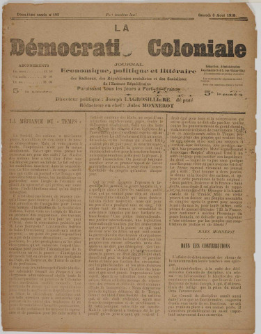 La Démocratie coloniale (n° 192)