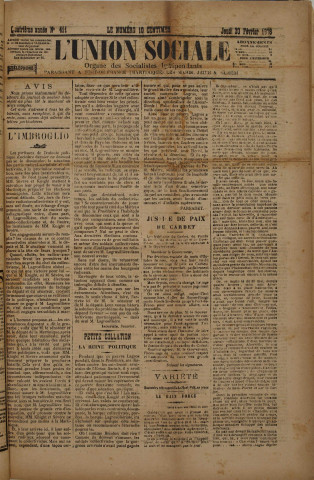 L'Union sociale (n° 411)