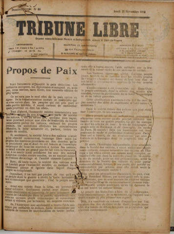 La Tribune libre (n° 88)