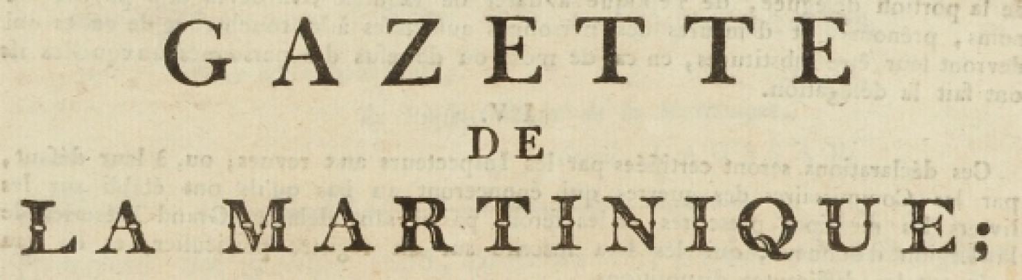 Gazette de la Martinique (1823, n° 99)