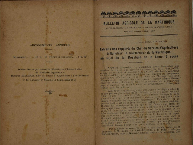 Bulletin agricole de la Martinique (juillet-octobre 1924)