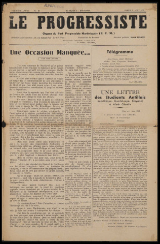 Le Progressiste (n° 19)