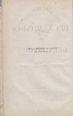 Revue des Deux Mondes. tome XLVIII (1863, novembre), XXXIIIe année, seconde période