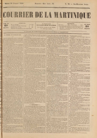 Le Courrier de la Martinique (1850, n° 81)
