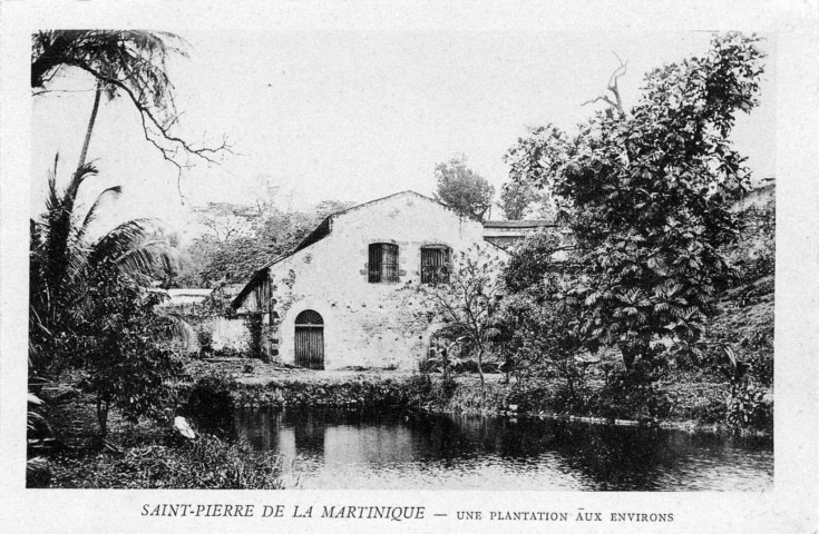 Saint-Pierre de la Martinique. Une Plantation aux environs