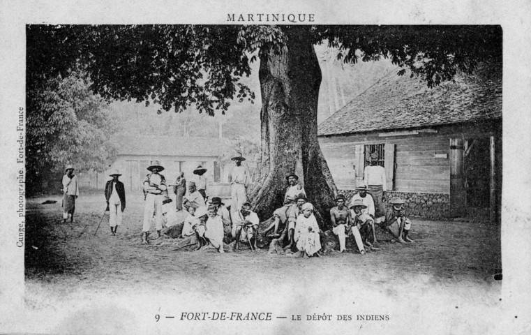 Martinique. Fort-de-France. Le dépôt des Indiens