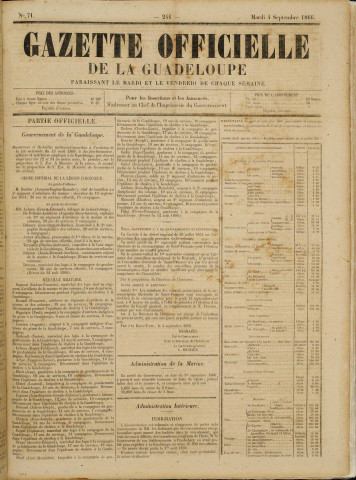 La Gazette officielle de la Guadeloupe (n° 71)