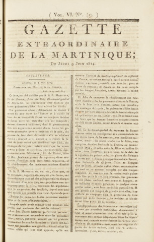 Gazette de la Martinique (1814, n° 49)