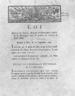 Loi relative aux soldats, matelots et particuliers conduits de la Martinique dans les prisons du château de Saint-Malo