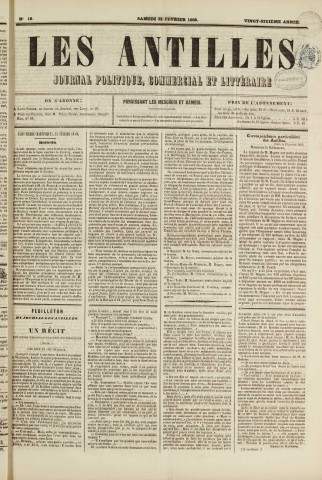Les Antilles (1868, n° 16)