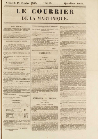 Le Courrier de la Martinique (1836, n° 83)