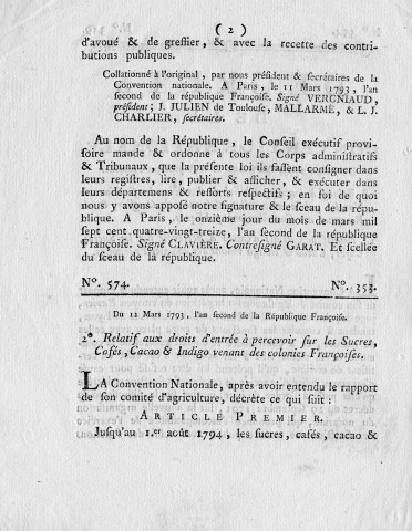 Décrets de la Convention nationale