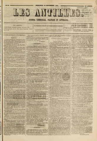 Les Antilles (1863, n° 91)