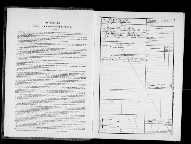 Etats signalétiques et des services, n° 503 à 1002