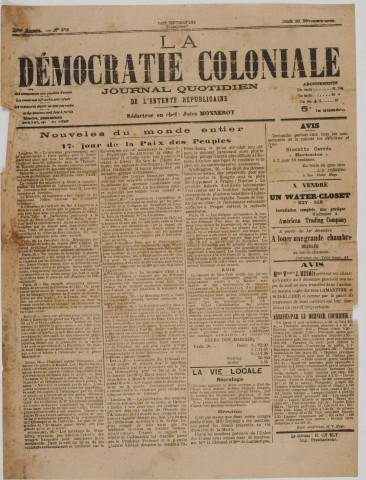 La Démocratie coloniale (n° 298)