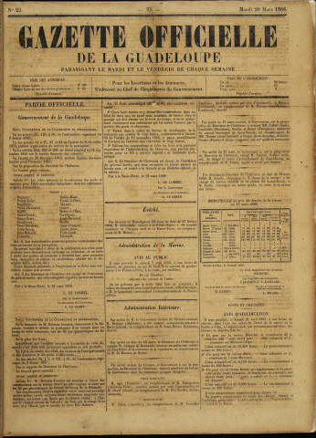 La Gazette officielle de la Guadeloupe (n° 23)