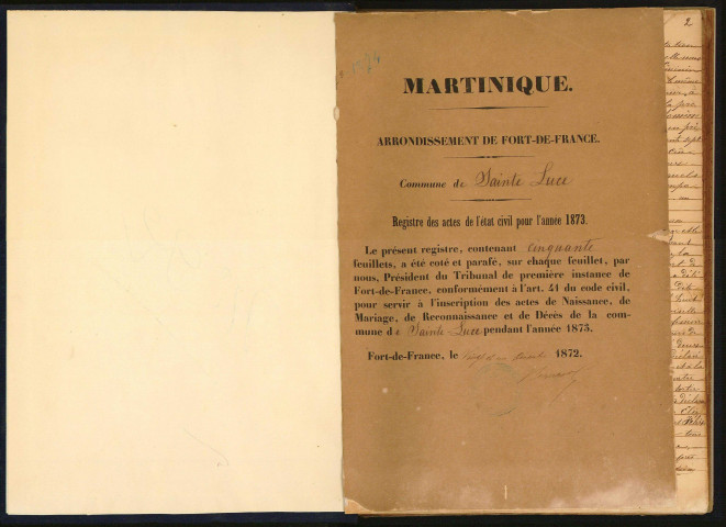 Naissances, mariages, décès, reconnaissances