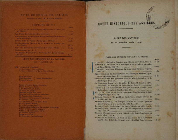 Revue historique des Antilles (n° 5)