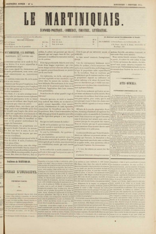 Le Martiniquais (1855, n° 6)