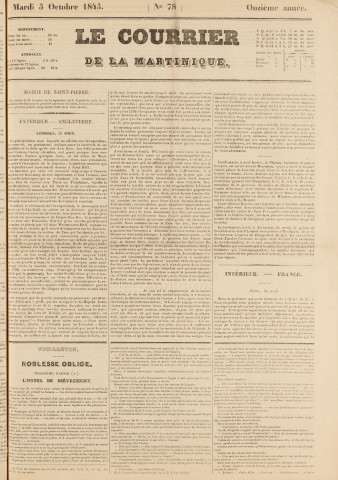 Le Courrier de la Martinique (1843, n° 78)
