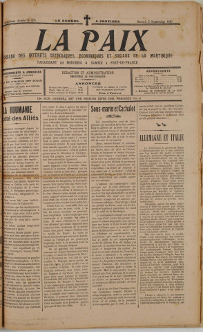 La Paix (n° 335)