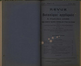 Revue de botanique appliquée et d'agriculture coloniale (n° 22)