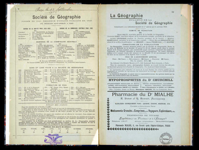 La géographie : bulletin de la Société de géographie