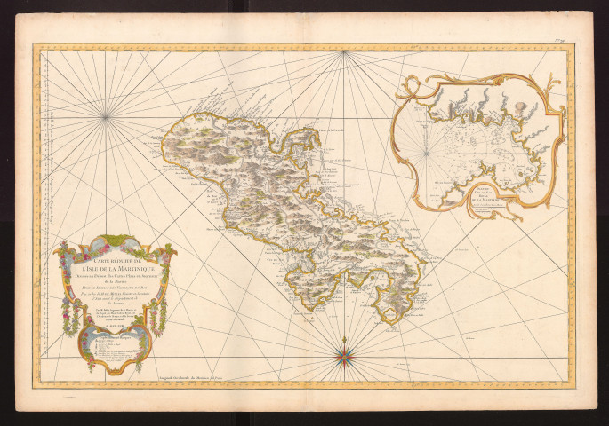 Carte réduite de l'isle de la Martinique