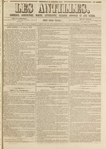 Les Antilles (1852, n° 4)