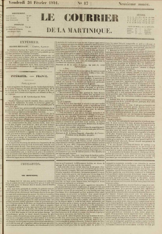 Le Courrier de la Martinique (1841, n° 17)