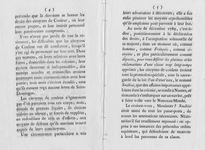 Adresse à l'Assemblée nationale des citoyens de couleur, réunis à Paris sous le titre de colons américains