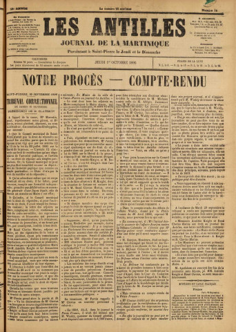 Les Antilles (1896, n° 75)