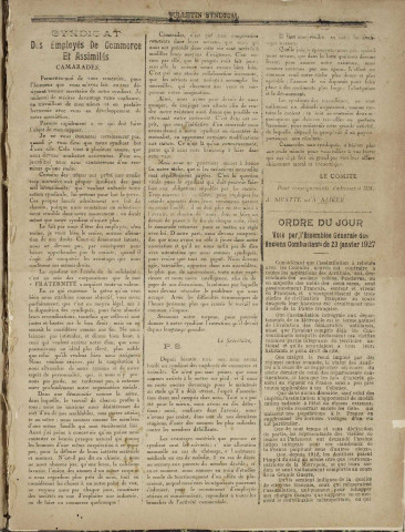 Bulletin syndical (n° 22)