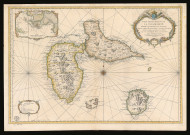 Carte réduite des isles de la Guadeloupe, Marie Galante et les Saintes