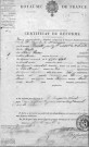 Certificat de réforme du nommé Ecanet Pierre délivré par le Conseil d'administration de la 88ème légion de la Martinique