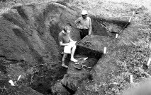 Le Lorrain, site archéologique Vivé. Entreprise d'opération de fouilles : excavation de matériel archéologique