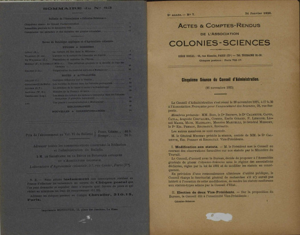 Revue de botanique appliquée et d'agriculture coloniale (n° 53)