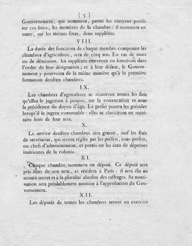 Etablissement d'une Chambre d'agriculture à Saint-Domingue, à la Guadeloupe, à Cayenne, et à l'île de la Réunion : arrêté