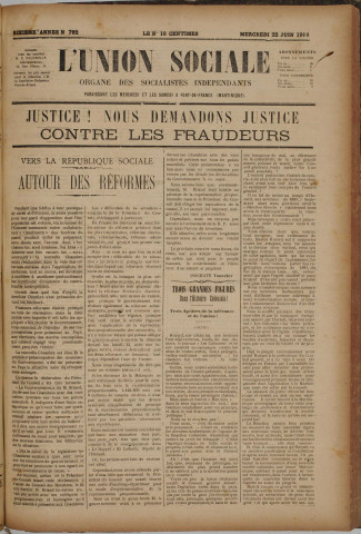 L'Union sociale (n° 792)