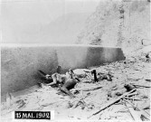 Saint-Pierre. Cadavres carbonisés après l'éruption du 8 mai 1902